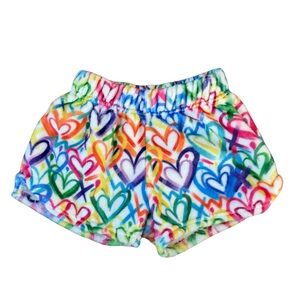 ISCREAM Girls Corey Paige Hearts Plush Shorts size Small excellent condition